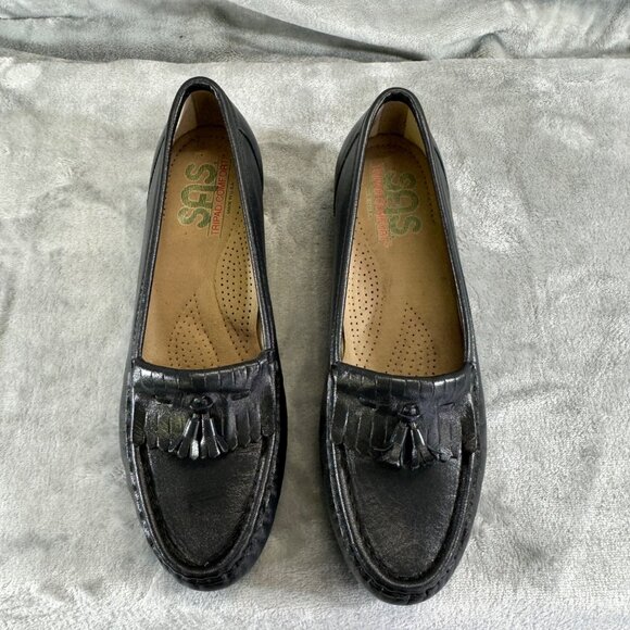 SAS Womens shoes size 7.5N Grey all day comfort loafers slip on - Picture 5 of 16